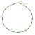 18K Gold Plated Malachite Beaded Choker Necklace for Women