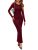 Elegant Red Bodycon Maxi Dress for Parties & Holidays