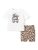 Girls Leopard Print Summer 4-Piece Outfit Set