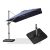 PURPLE LEAF 9ft Cantilever Patio Umbrella – Navy Blue