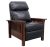BarcaLounger Mission Leather Push Back Recliner – Blue