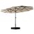 Benass 15ft Double-Sided Patio Umbrella w/Base – Brown