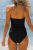 Solid Black Halter Neck Tankini Set: Stylish Gift