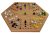 Solid Oak Double Sided Marble Board Game – Hand Painted 20 Inch