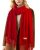 Fygicub Women’s Classic Red Fringe Winter Scarf Shawl