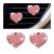 Sparkly Bling Heart Car Air Vent Clips – Pink Rhinestone