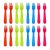 Jawbush 16-Pc Reusable Plastic Kids Forks – Bright Colors