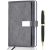 Executive A5 Lined Journal – Hard Cover Leather, Gray