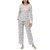 Nautica Women’s Fleece Henley Pajama Set – Grey Snowflake