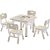 DOREROOM Kids Table & 4 Chairs – Adjustable & Graffiti