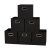 Household Essentials 6-Pack Foldable Fabric Storage Bins, Black