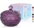 Dark Purple Embossed Glass Jars with Lid – 12oz Storage