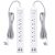 2-Pack Power Strip Surge Protector – 6 Outlets, 4 USB Ports