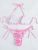 MakeMeChic Women’s Halter Triangle Bikini Set