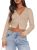 LEEDYA Women’s V-Neck Crop Cardigan Sweater – Trendy Workwear