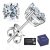 Moissanite Stud Earrings D Color GRA 925 Sterling Silver