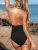 CUPSHE Scalloped V Neck Swimsuit