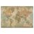 Personalized Vintage Earth Tone Push Pin World Map
