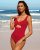 Charmo Women’s Ribbed Cutout One Piece Swimsuit