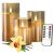 LinYang Vanilla Flameless Candles with Glass Holders