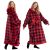 Giggling Getup Plaid Wearable Blanket Hoodie with Pocket