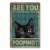 Funny Black Cat Bathroom Sign – Retro Metal Decor 8×12
