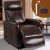 Zero Wall Power Recliner – Compact Dark Brown Faux Leather