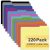 PANDRI 220-Pack Colored File Folders | 1/3 Cut Tab | Letter Size