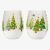 Christmas Tree Holiday Stemless Wine & Water Glasses (Set of 2)