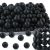 65 Pcs 19mm Black Silicone Beads for Crafts