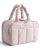 BAGSMART Pink Puffy Travel Toiletry Bag for Women