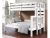White Twin Over Full Wooden Bunk Bed by Bedz King