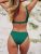 CUPSHE Women Ribbed Texture Bikini Set