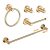 SHUNLI 5-Piece Brushed Gold Bathroom Hardware Set, SUS304