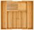 VaeFae Bamboo Expandable Silverware Drawer Organizer