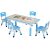 Arlopu Adjustable Kids Table & 4 Chairs Set