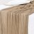 Nude Brown Cheesecloth Table Runner for Boho Decor