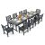 AXMOLM 12-Piece HDPE Outdoor Dining Set for 10