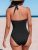 CUPSHE Halter V Neck One Piece Swimsuit