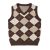 Boys Argyle Sweater Vest – V Neck Sleeveless Uniform Knit