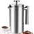 34oz Stainless Steel French Press – Double-Walled 4-Cup