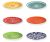 Annovero 6″ Porcelain Dessert Plates – Set of 6 Colorful