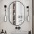 NEUWEABY 20″x30″ Black Oval Vanity Mirror