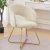 Furniliving Velvet Vanity Chair – Gold Legs & Curved Back