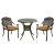 MEETWARM 3-Piece Cast Aluminum Bistro Set