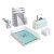 BLU MONACO White 6-Piece Desk Organizer Set