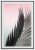 Framed Pastel Duotone Tropical Palm Leaf Art 24×36 – White