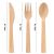 Pre-Rolled Bamboo Cutlery and Napkin Set – 50-Pack