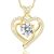 Moissanite Heart Pendant Necklace – 14K Gold Plated