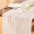 Socomi Ivory White Cheesecloth Table Runner – Boho Event Decor